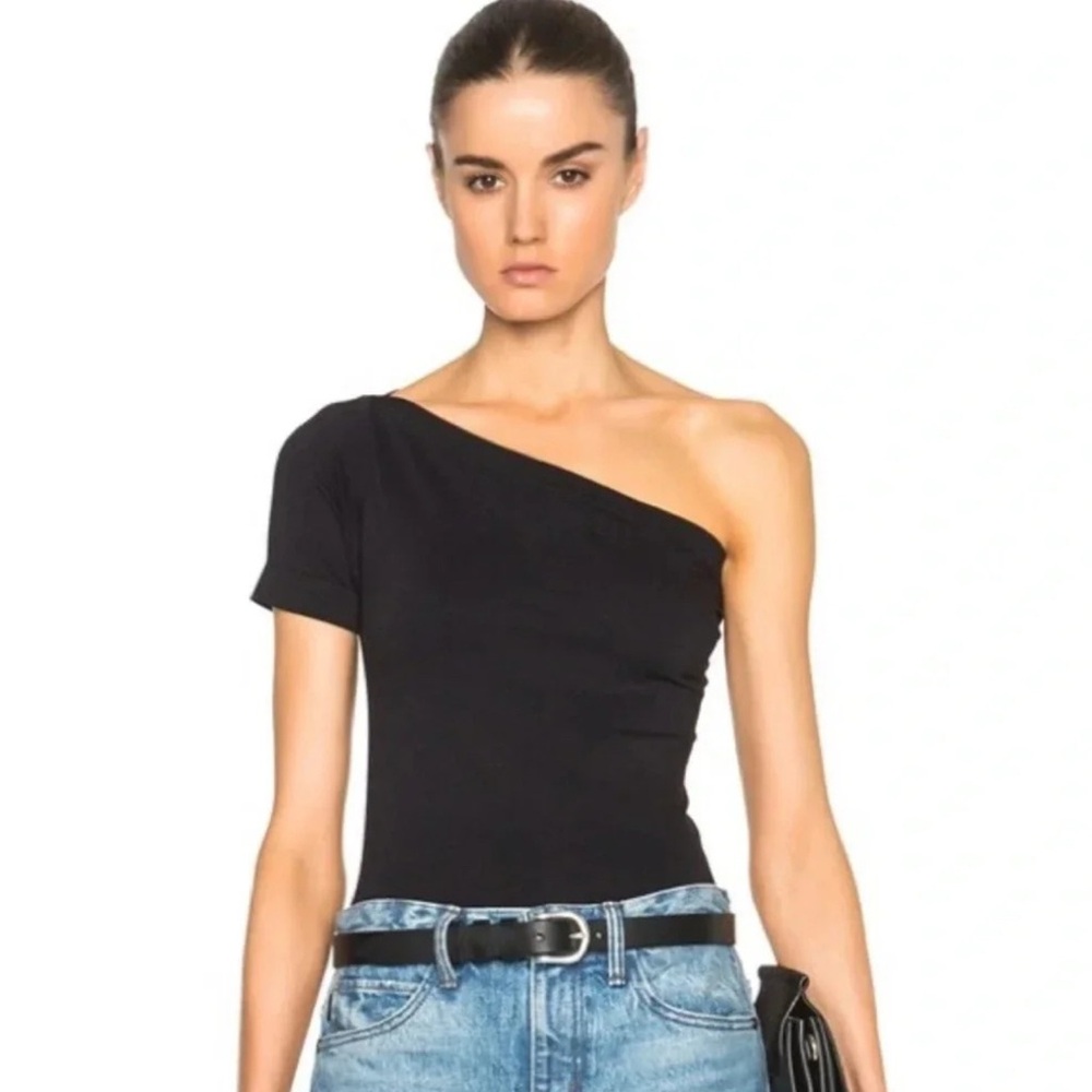 Helmut Lang Black Asymmetrical Top